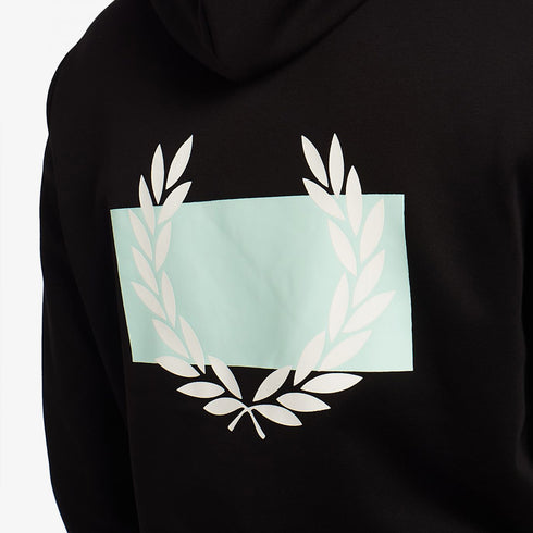 Fred Perry 印花抓毛連帽衫